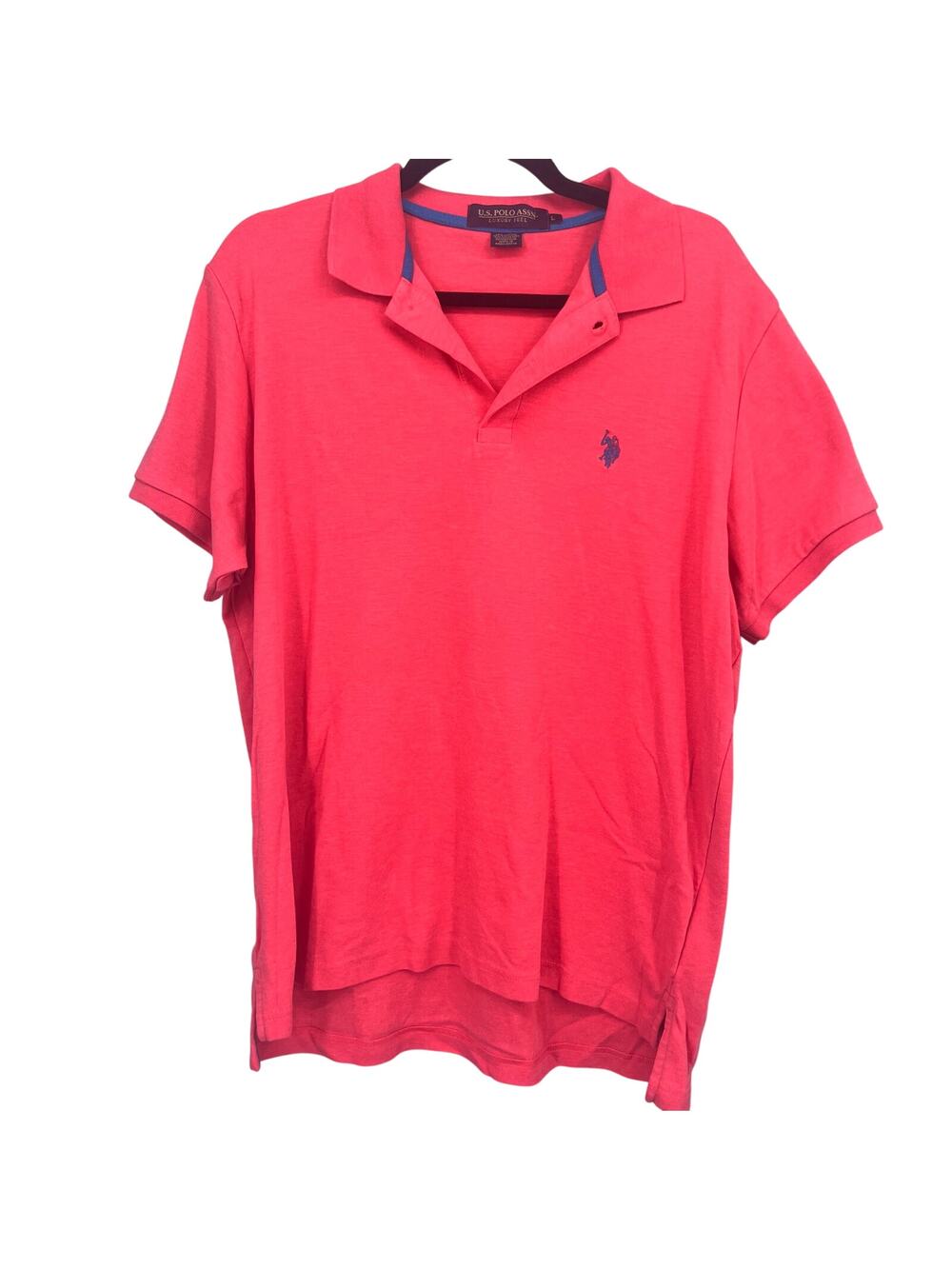 US Polo Assn. Coral Pink Men’s Short Sleeve Polo Size Large